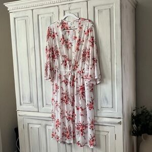🟤NEW SIREN LILY Plus Spring/Summer Duster/Kimono in Floral Print 1X